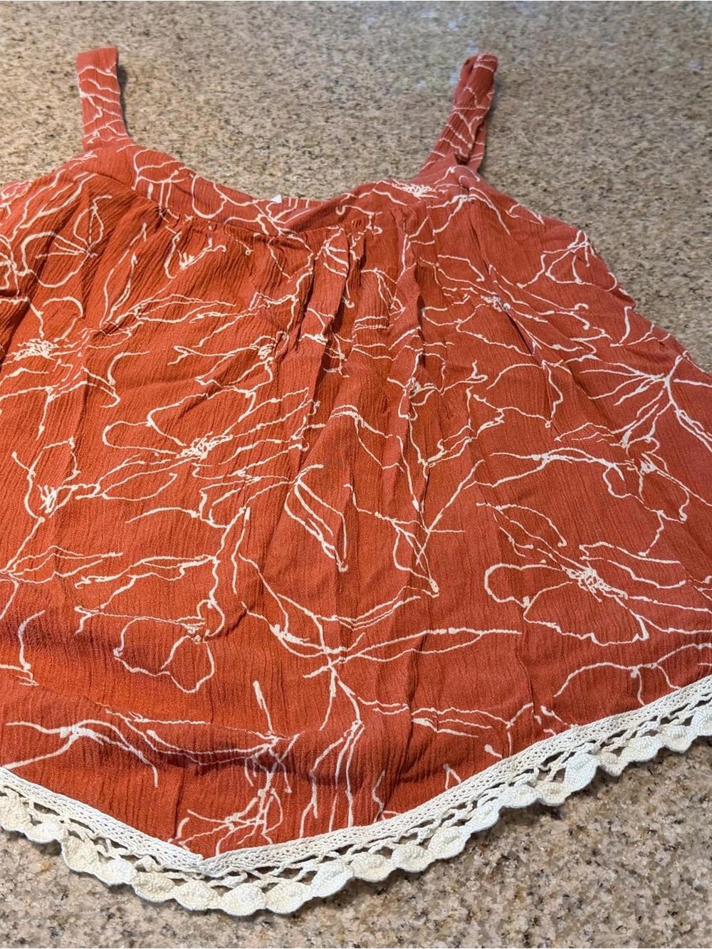 Maurices Rust and Cream Printed Knit Top - Picture 6 of 8